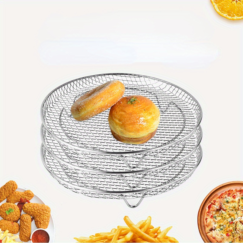 Air Fryer Skewer Stand Stainless Steel Skewer Grill Dehydration Steamer  Roasting Rack For Ninja 6Qt 8Qt Airfryer BBQ Accessories