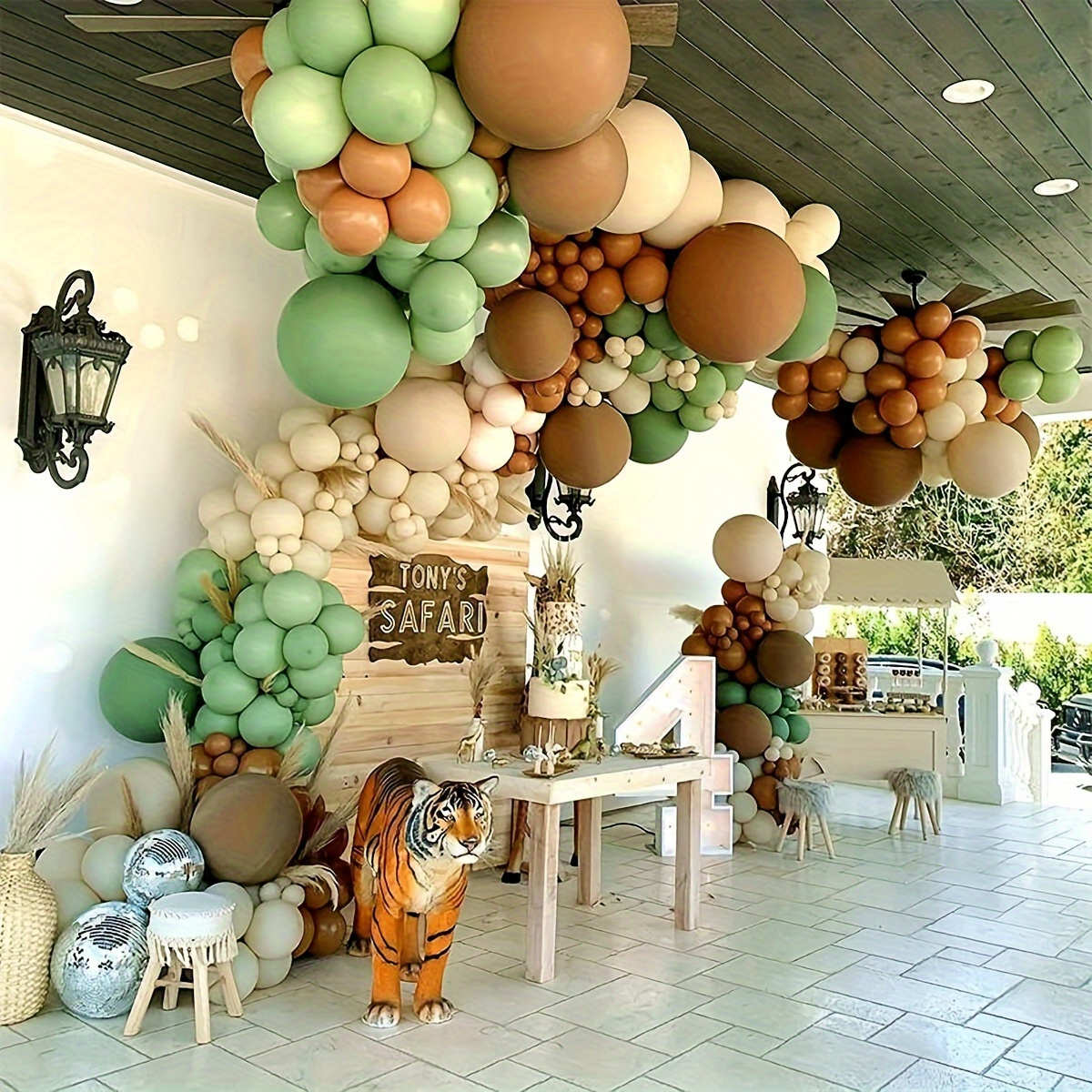 62pcs Kit Arco Guirnalda Globos Animales Jungla Decoración - Temu