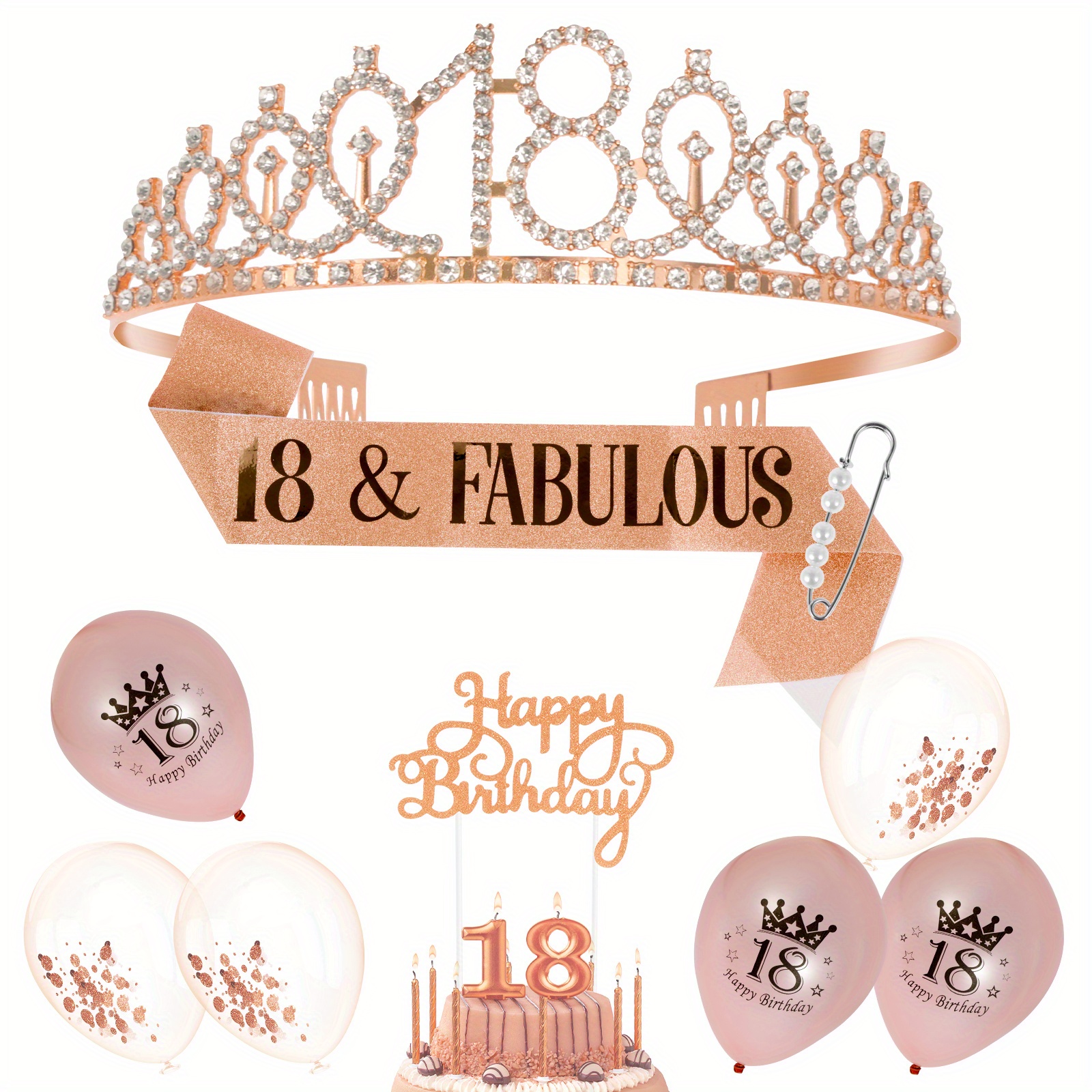 Corona Coroncina Tiara Happy Birthday Copricapo Principessa Regina  Reginetta Accessori Feste a Tema Compleanno Bambina -  -  Addobbi ed articoli per feste, eventi e party