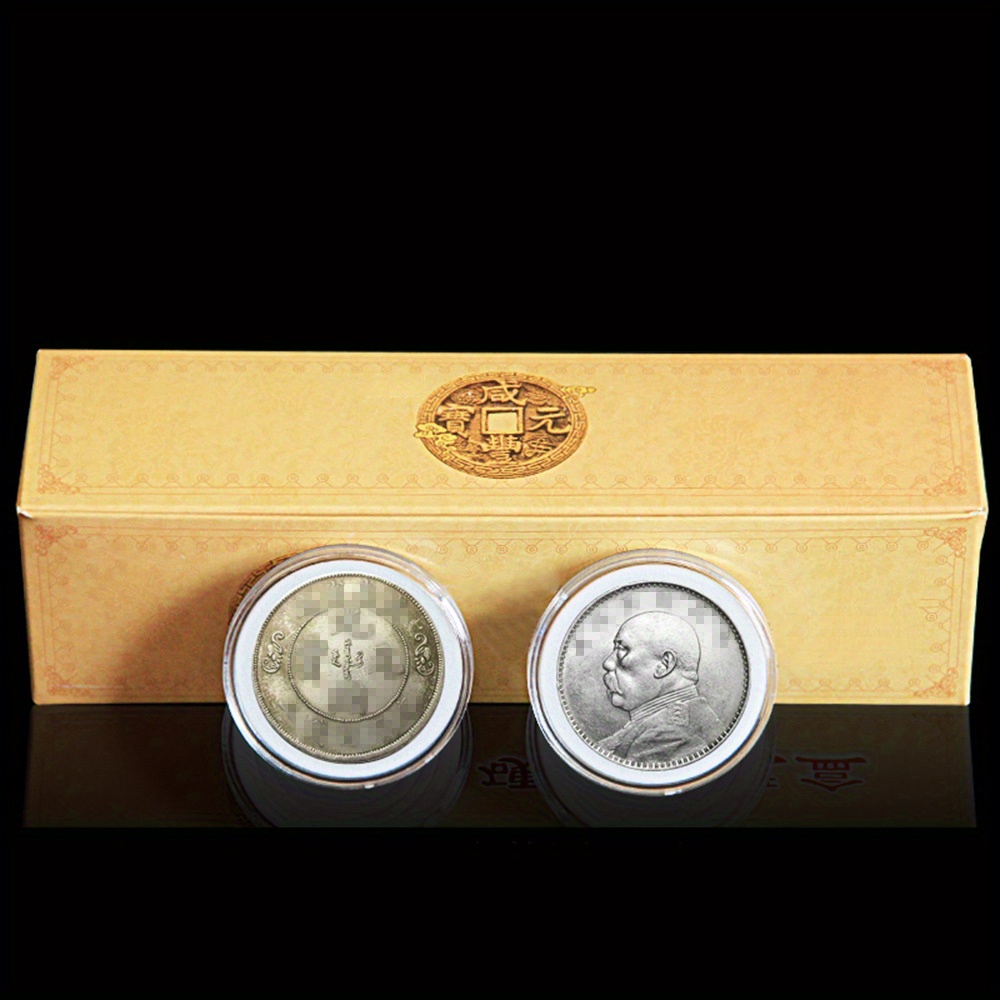 

20pcs Commemorative Coin Collection Box Protective Box Silver Dollar Copper Coin With Cushion Ring Collection Box