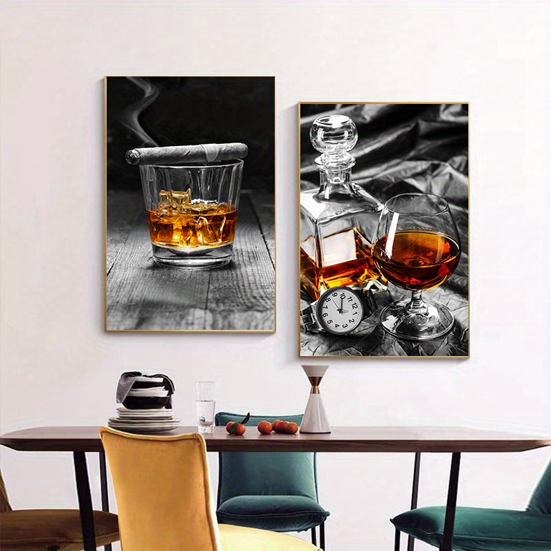 海チャーム - キャンバス印刷ウォールアート、葉巻Whiskyキャンバス壁