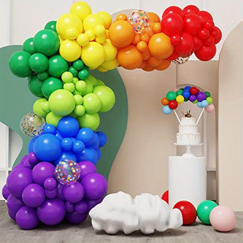 Paquete de globos pequeños multicolores de 5 Paquete de globos arcoíris  Mini globos Globos para soportes de cajas Decoraciones de fiesta Paquete de  40 -  España