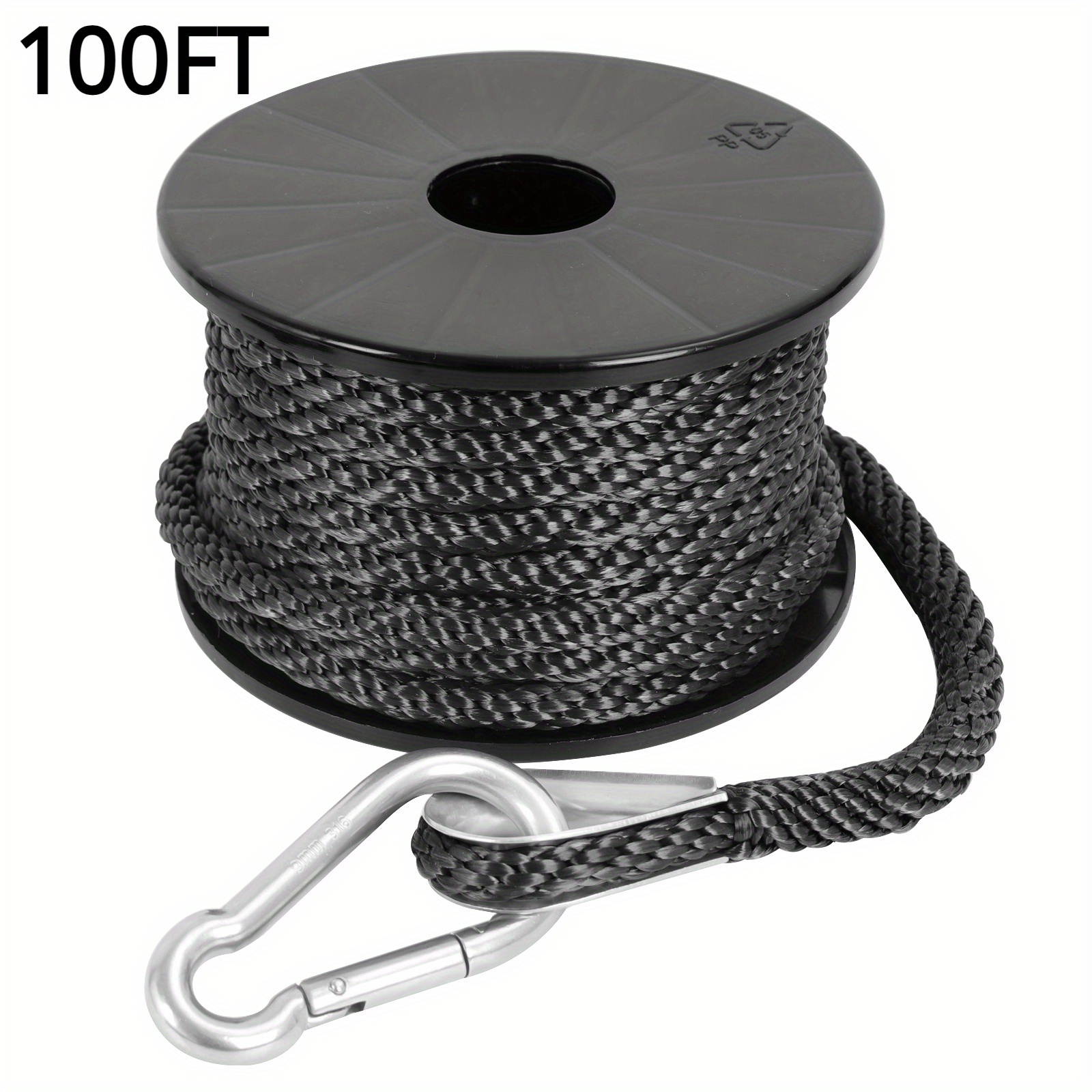 Double Braided Nylon Boat Anchor Rope Dock Rope Length 50ft 100ft