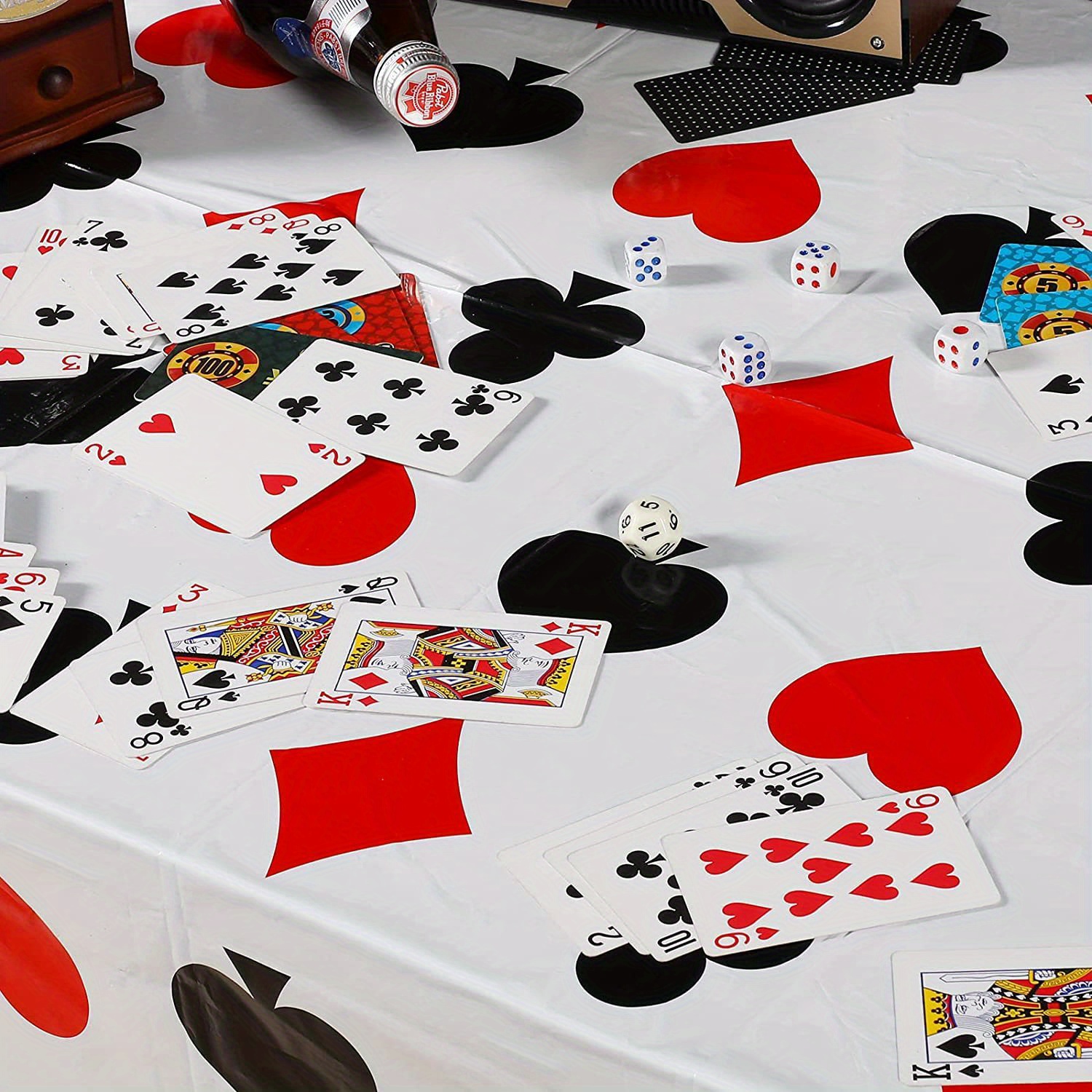 Las Vegas Theme Casino Party Tablecloth Disposable Poker - Temu