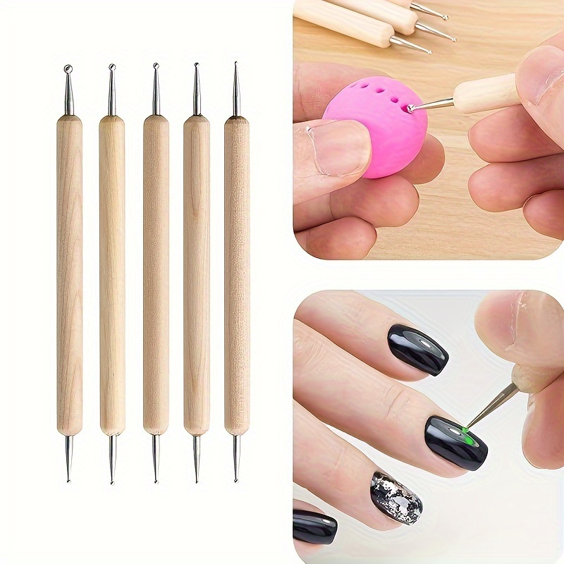 New Stippling Tools Set Nail Art Embossing Brush Painting - Temu