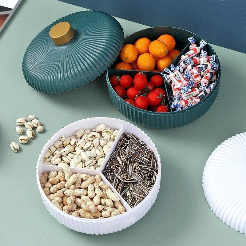 Dried Fruit Box Nuts Candy Storage Container Snack Box,Candy Box,Dried  Fruit Box,Divided Grid with Lid,Simple Living Room Coffee Table,Plastic  Fruit