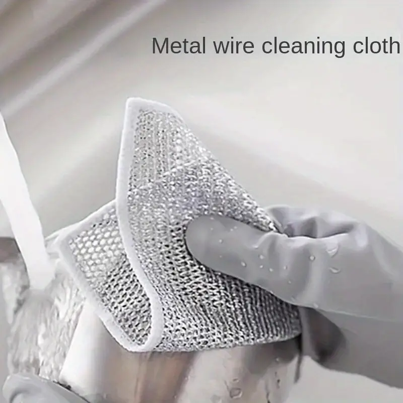 Dishwashing Cloth, Double-sided Steel Wire Dishwashing Cloth, Non