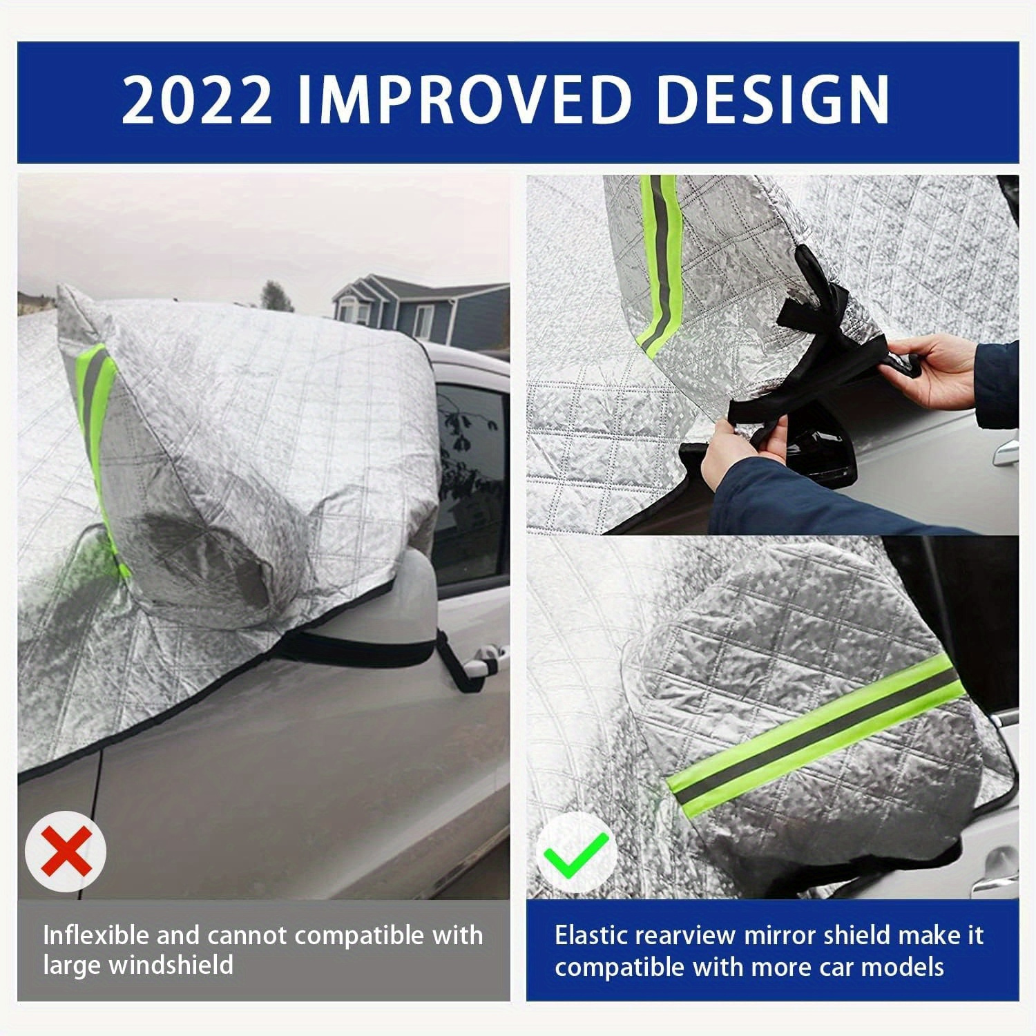 Anti-theft Tuck-in Flaps Windproof Winter Ice Rain Frost Automotive Hood  Covers 