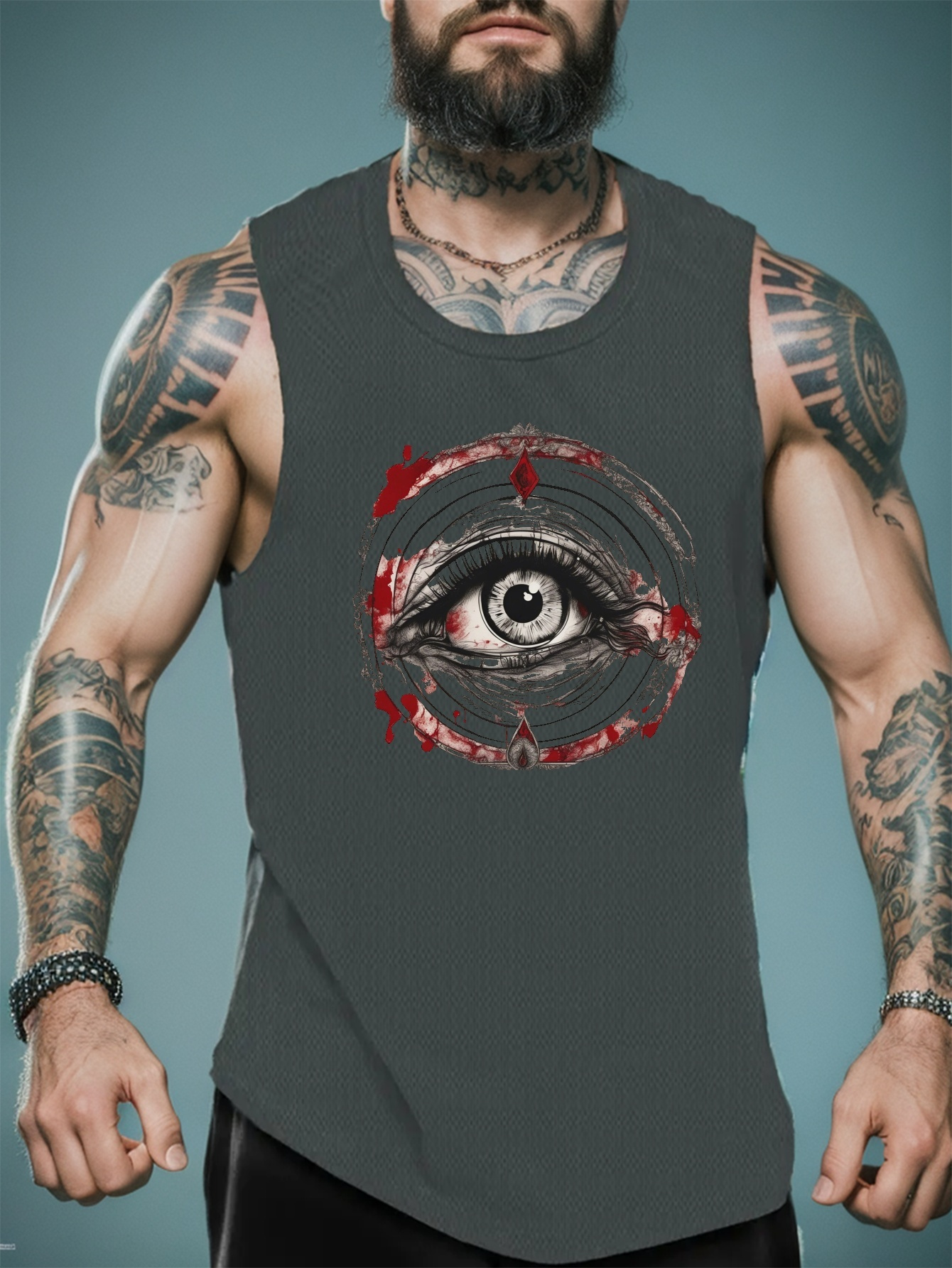 GYM Print, Diseño Gráfico De Camiseta Sin Mangas Con Capucha Para Hombres,  Chaleco Cómodo Casual Para Entrenamiento De Verano, Ropa De Hombre Para Fit