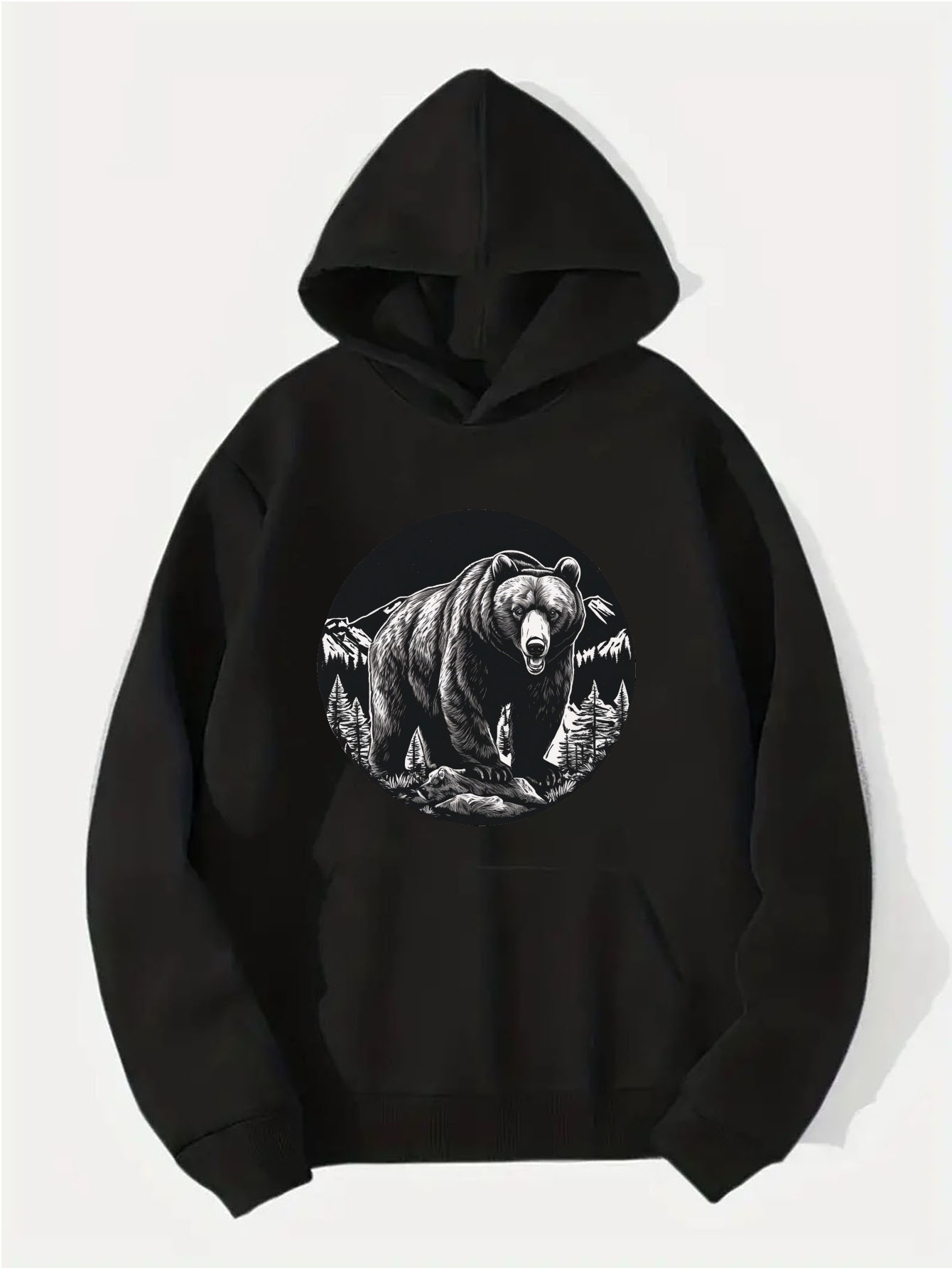 Black 2025 bear hoodies