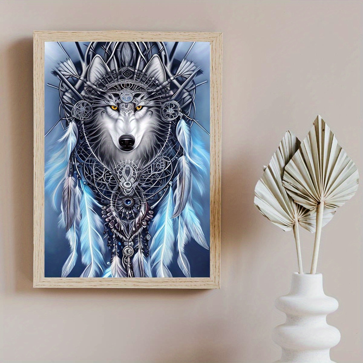 Diamond Painting - Special Shape - Mandala Wolf(30*40cm)-995652.04
