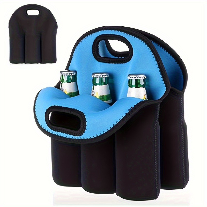 Beer Bottle Cooler With Zip, Pack Of 4 (330 Ml) Neoprene Insulated Folding Beer  Bottle Cooler, Insulated Neoprene Folding Zip Bottle Cooler Hold