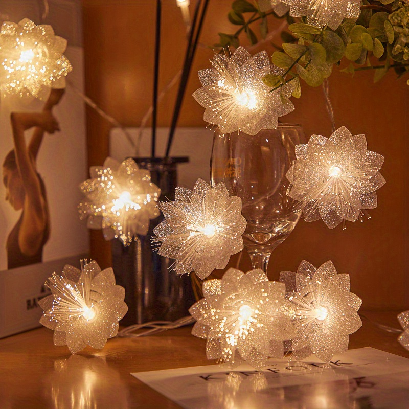 1pc Künstliche Blume Dekorative Led licht Fiber Optic Blumen - Temu Germany