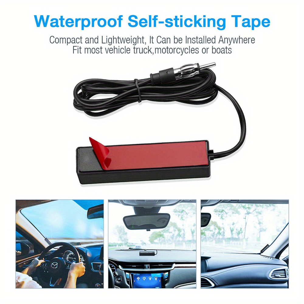 Universal Car Stereo Electronic Radio Hidden Antenna AM FM Amplified Truck  Boat «