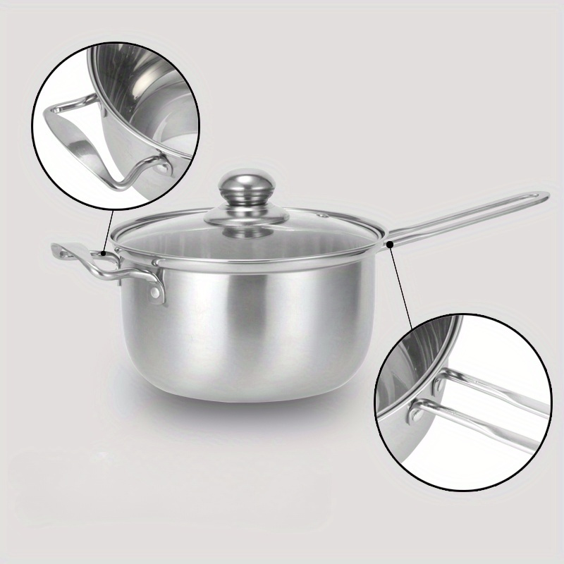 Thickened Stainless Steel Milk Pot Sauce Cooking Cookware - Temu