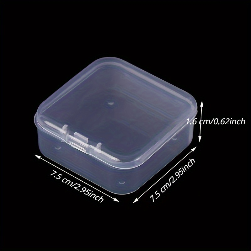 Plastic White Square Storage Box With Transparent Lid High - Temu