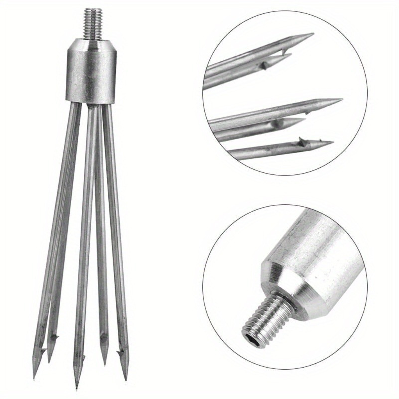 1pc/2pcs Durable Stainless Steel Fishing * Barbed Fishing * With 2 Prongs,  Outdoor Fishing Accessories