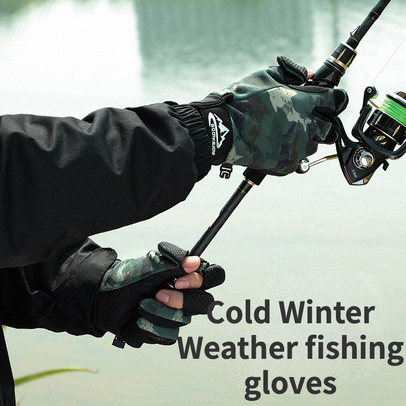 Fishing Gloves Unisex Cold Weather Fingerless Gloves For Winter Fly Fishing