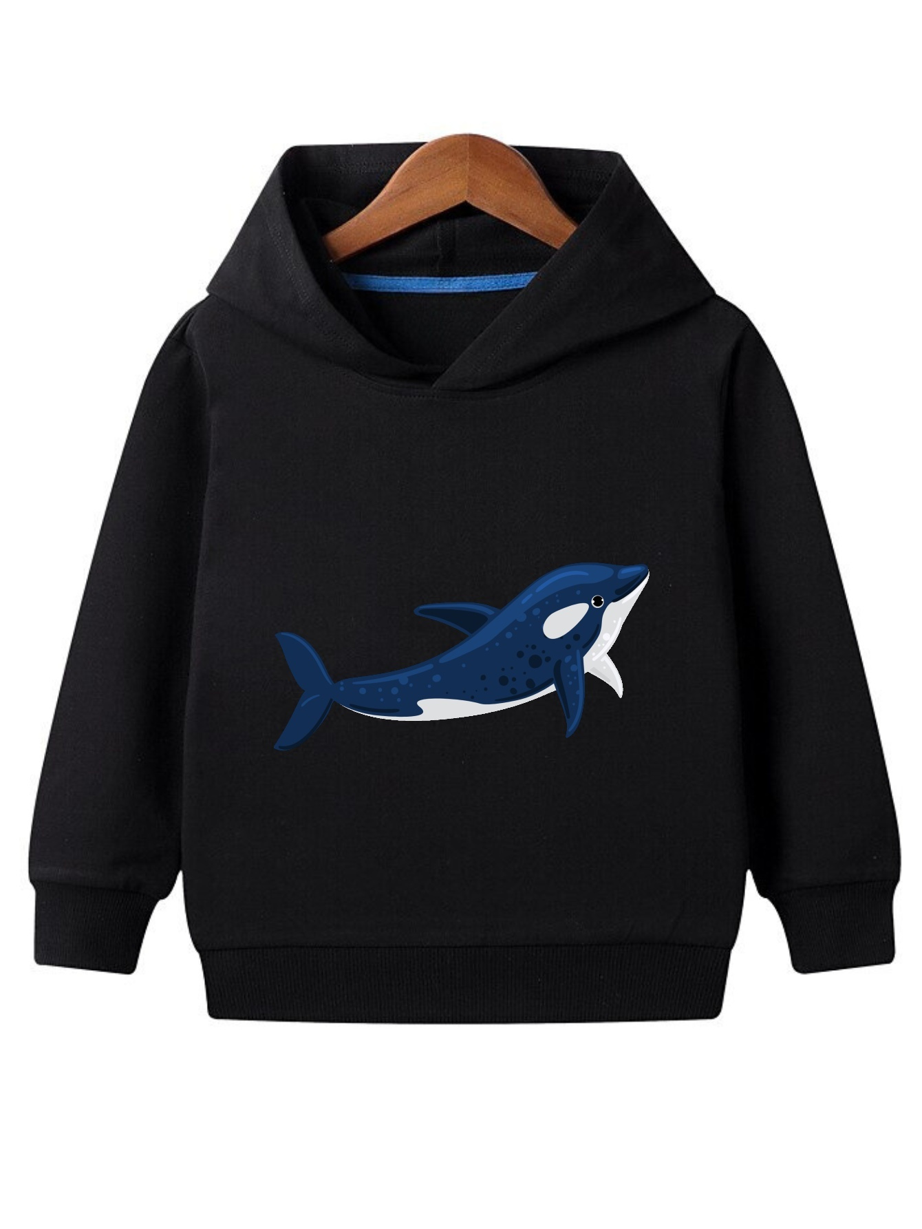 Trendy Sea And Dolphin 3D Print Boys Casual Pullover Long Sleeve Hoodies,  Boys Sweatshirt For Spring Fall, Kids Hoodie Tops Outdoor