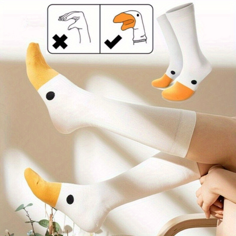 1 Pair Of Chicken Feet Funny Socks, Moisture Wicking Cute Fitness Workout  Casual Socks