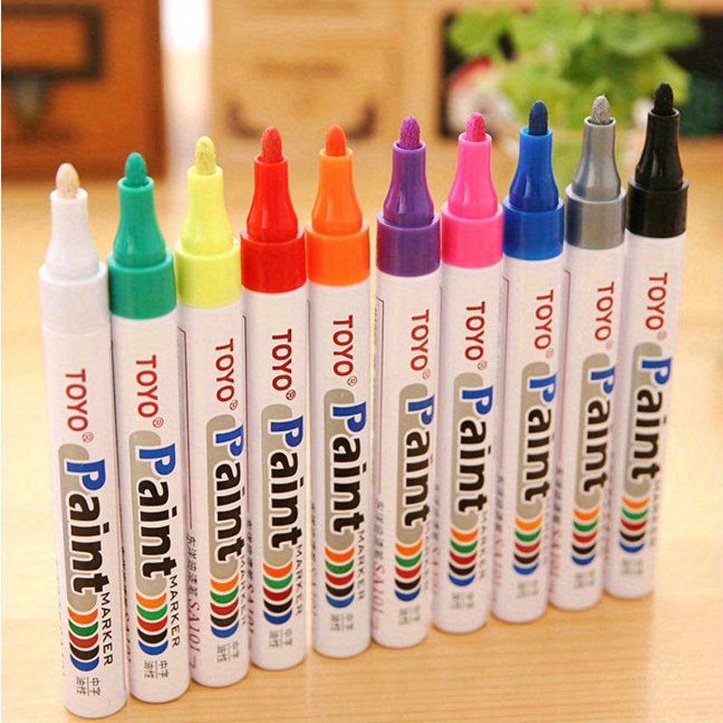 Gxin Paint Markers Pens 12 Colors Dual tip/ Fine tip Markers - Temu