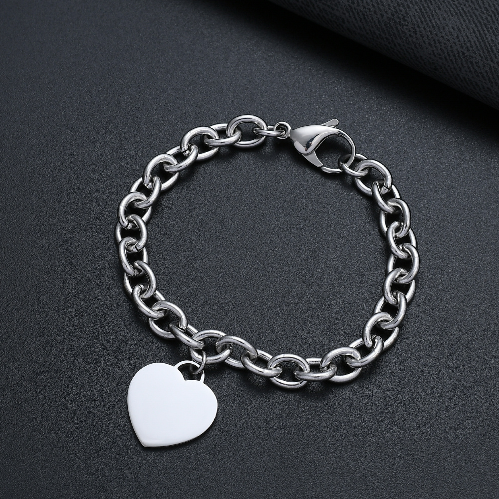 Fashion Jewelry 316l 316l 304 316l 304 Stainless Pendant Charm Chain Bracelet Valentine's Day Gift For Men And Women