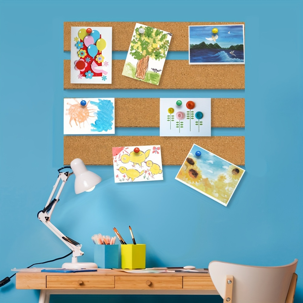 Cork Board Strips, Self Adhesive Small Cork Board For Wall Desk Home  Classroom Office For Paste Notes, Photos, Schedules