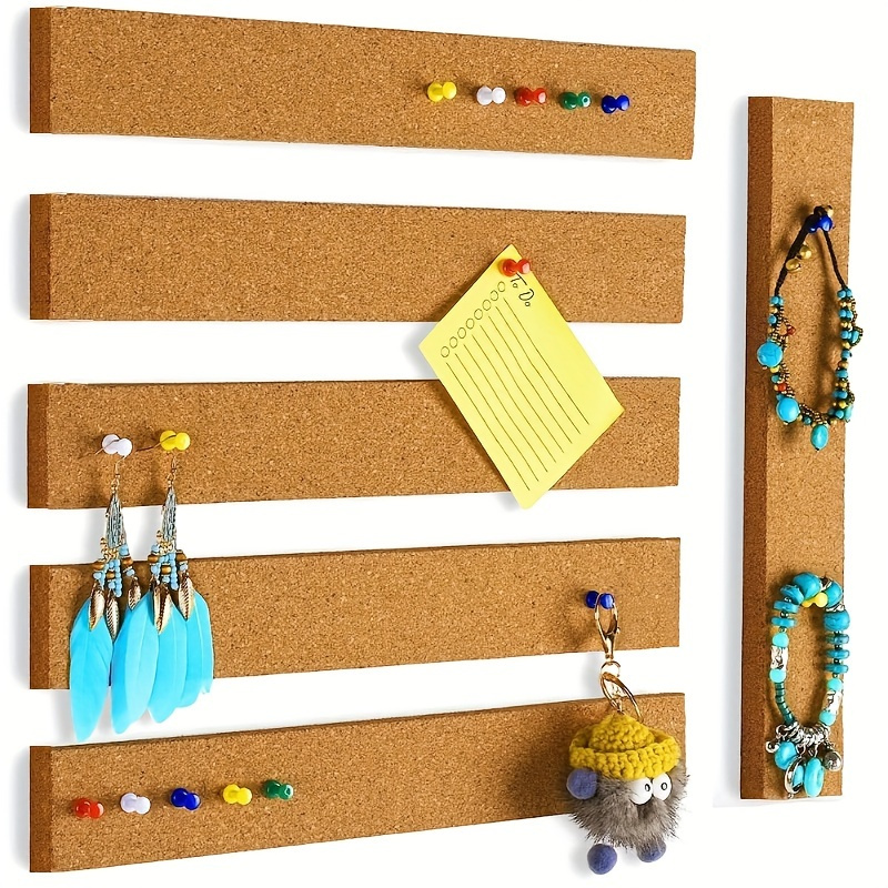  5pcs Mini Cork Board Framed Cork Board Bulletin Board