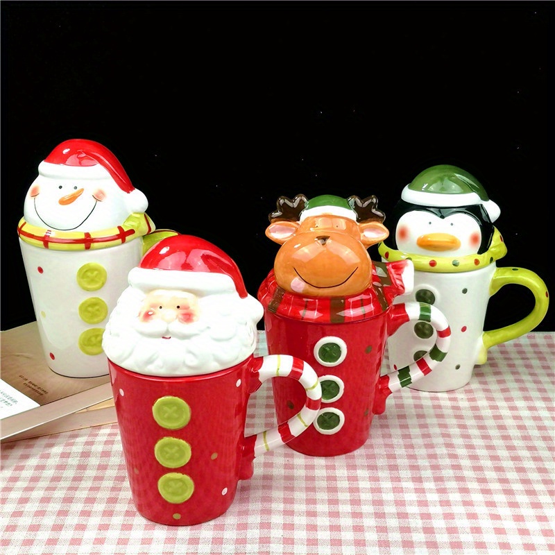 Cartoon Santa Claus Cup Ceramic Santa Claus Mug For Home - Temu