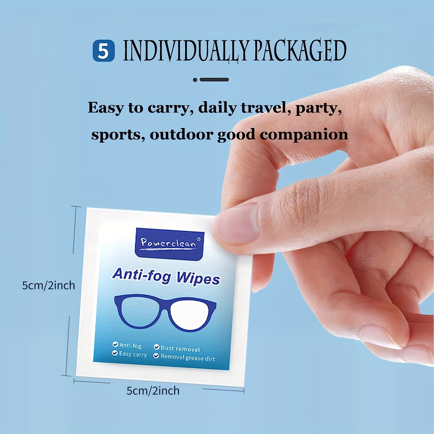 100pcs/Box Eyeglass Cleaner Lens Wipes, Eye Glasses Cleaner Wipes,  Pre-Moistened Individually Wrapped Wipes, Non-Scratching,  Non-Streaking,Anti-Fog