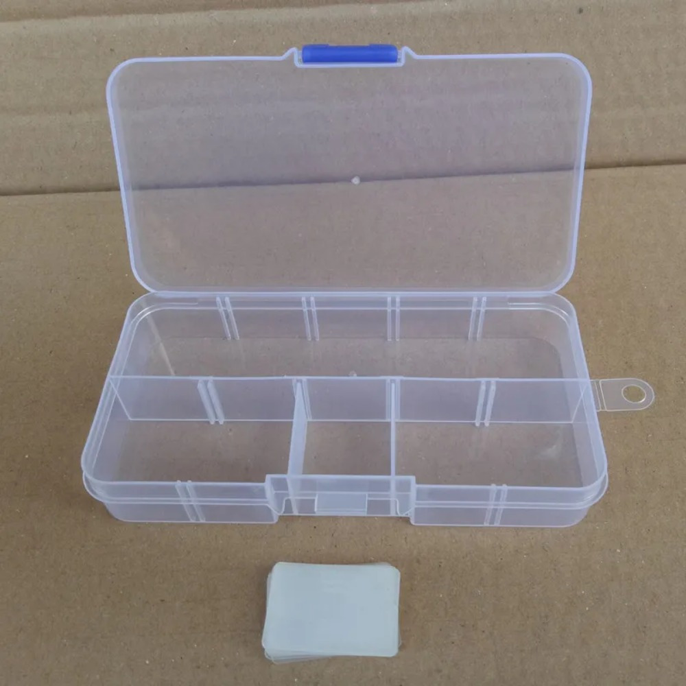 Clear Plastic Storage Box Adjustable Dividers Transparent - Temu