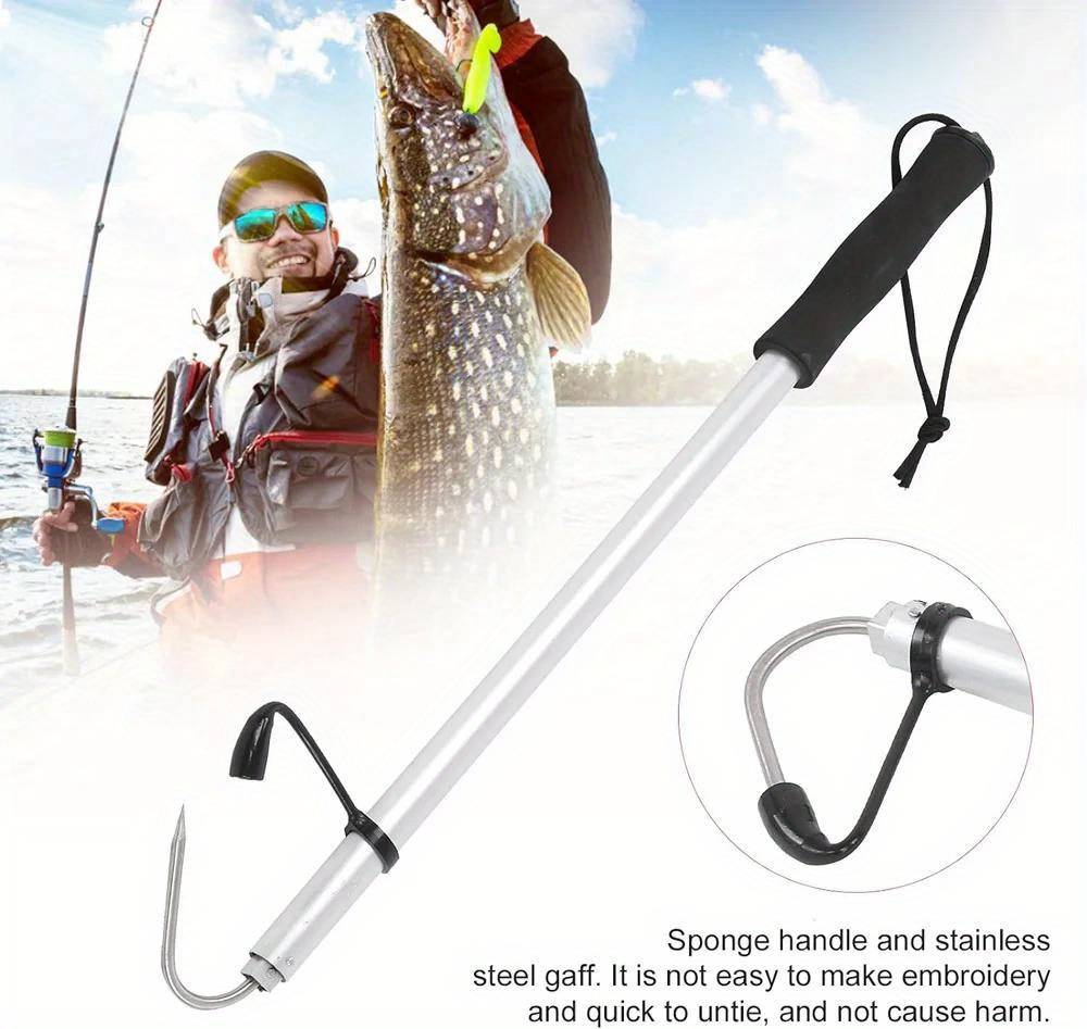 Telescopic Fishing Gaff 60cm 90cm 120cm Stainless Steel Aluminum