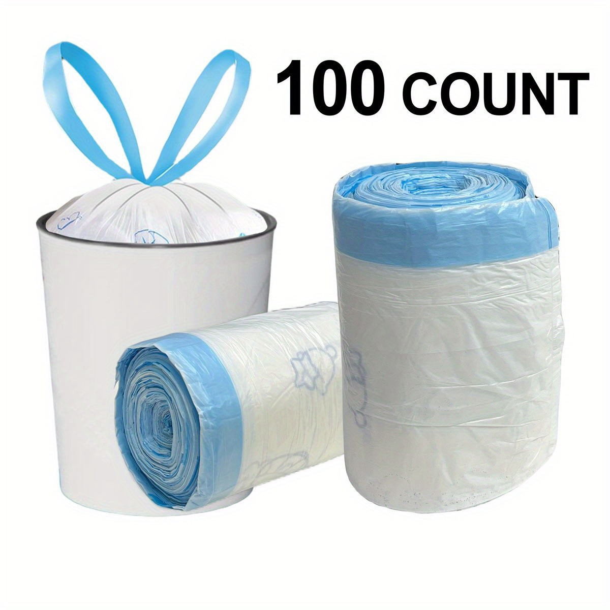 Small Trash Bags 2.6 Gallon 100 Count Recycling And Liners Plastic Bags  Litter Fit 10-liter Trash Can, Trashbags Garbage Bags For Bathroom Kitchen  Bedroom Office Toilet Car For Office Buildings/shops - Temu