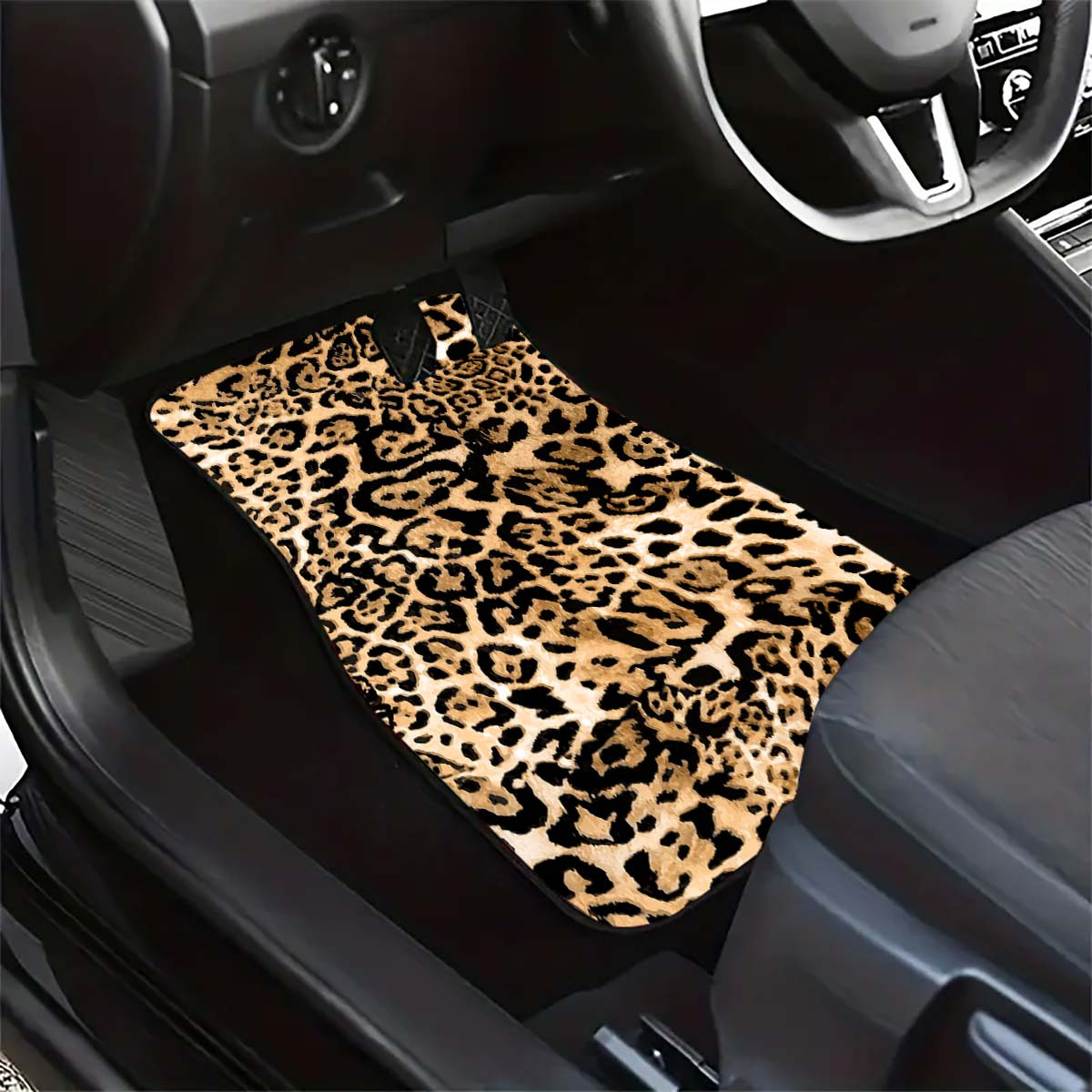 

1pc/2pcs/4pcs Leopard Pattern Car Floor Mats, Car Front & Rear Floor Protector Pads, Auto Interior Accessories, For Most Cars, Sedan, Suv, Van