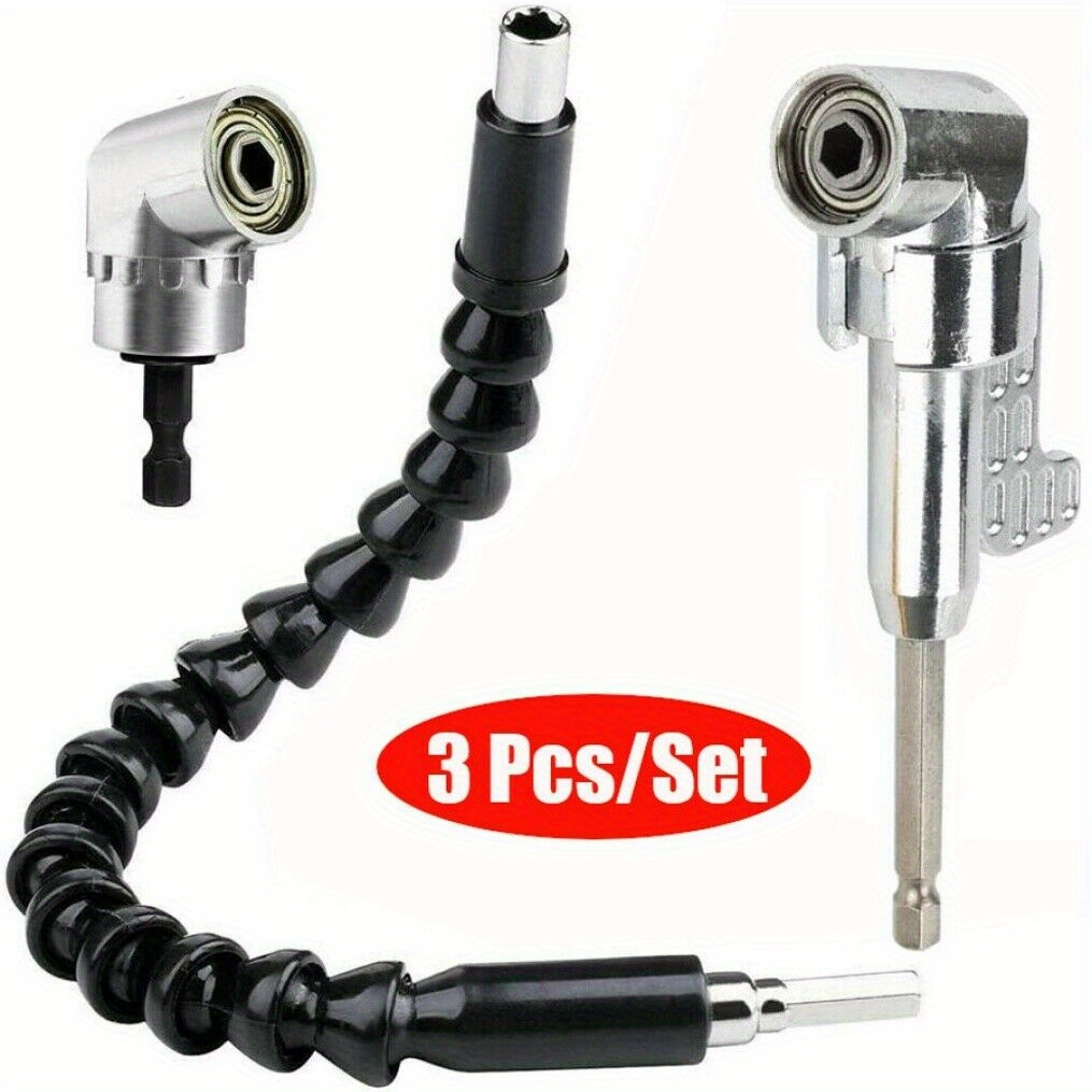 

105 Degree Right Angle Screwdriver Set Socket Holder Adapter Adjustable Bits Drill Bit Screw Driver Tool 1/4 Inch Hex Bit Socket