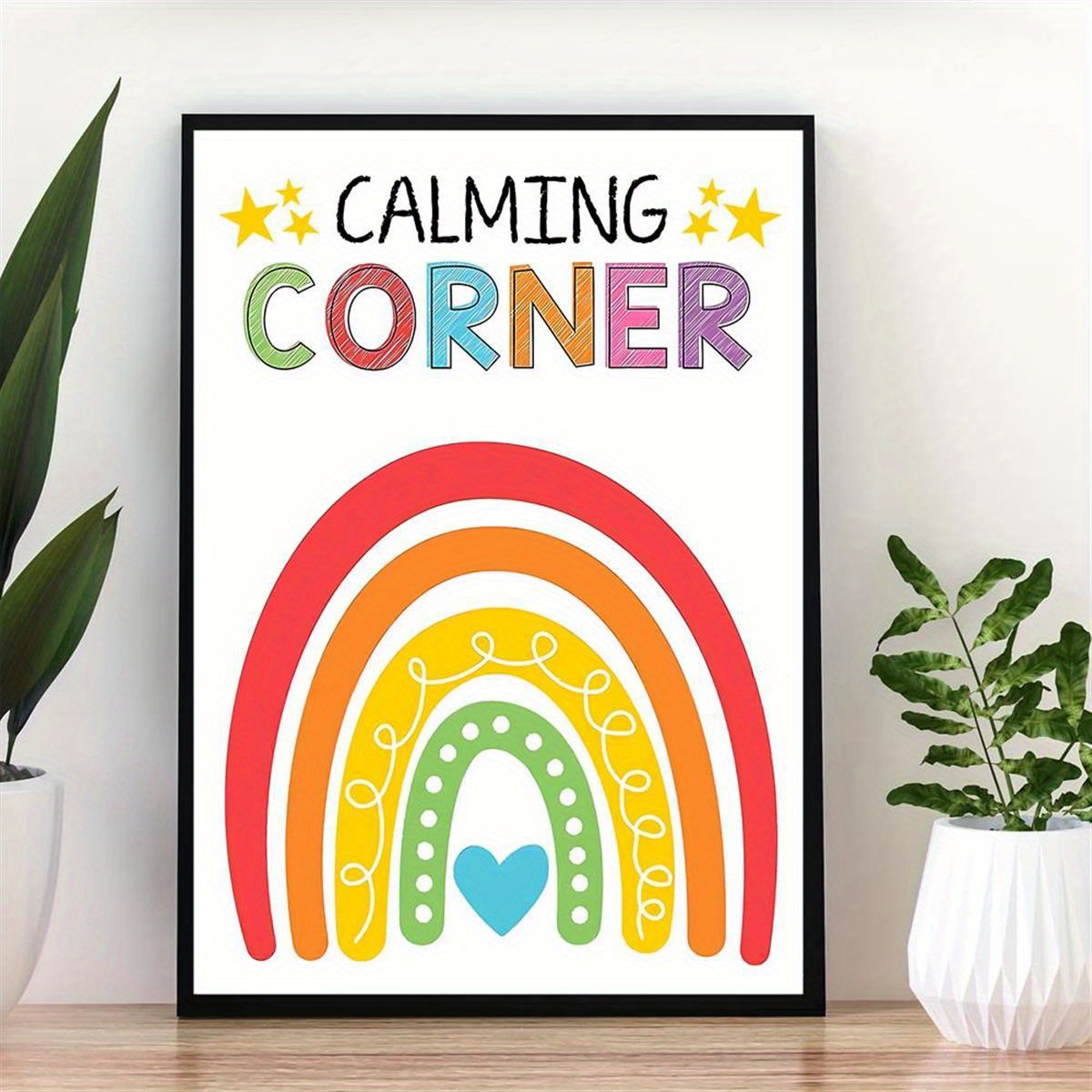 Wooden Frame Calming Corner Strategies Poster Chart Therapy - Temu Canada