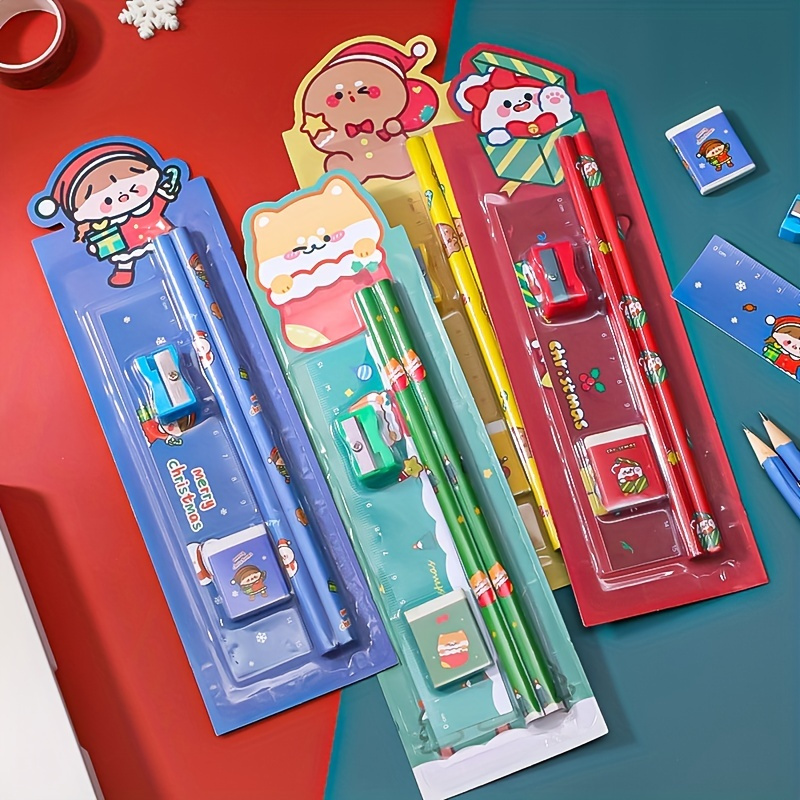 Christmas Colored Pencil Christmas 12 Colors Bucket Colored - Temu