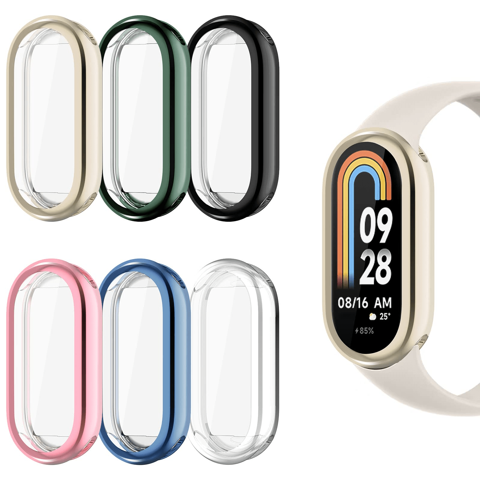 Protector de Pantalla Vidrio PMMA para Smartband Xiaomi Mi Band 8 -  Transparente — Cover company