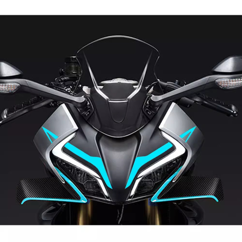 Reflective Motorcycle Front Fairing Sticker Decoration Stripe Decal  Accessories Waterproof Head Windshield For CFMOTO 450SR