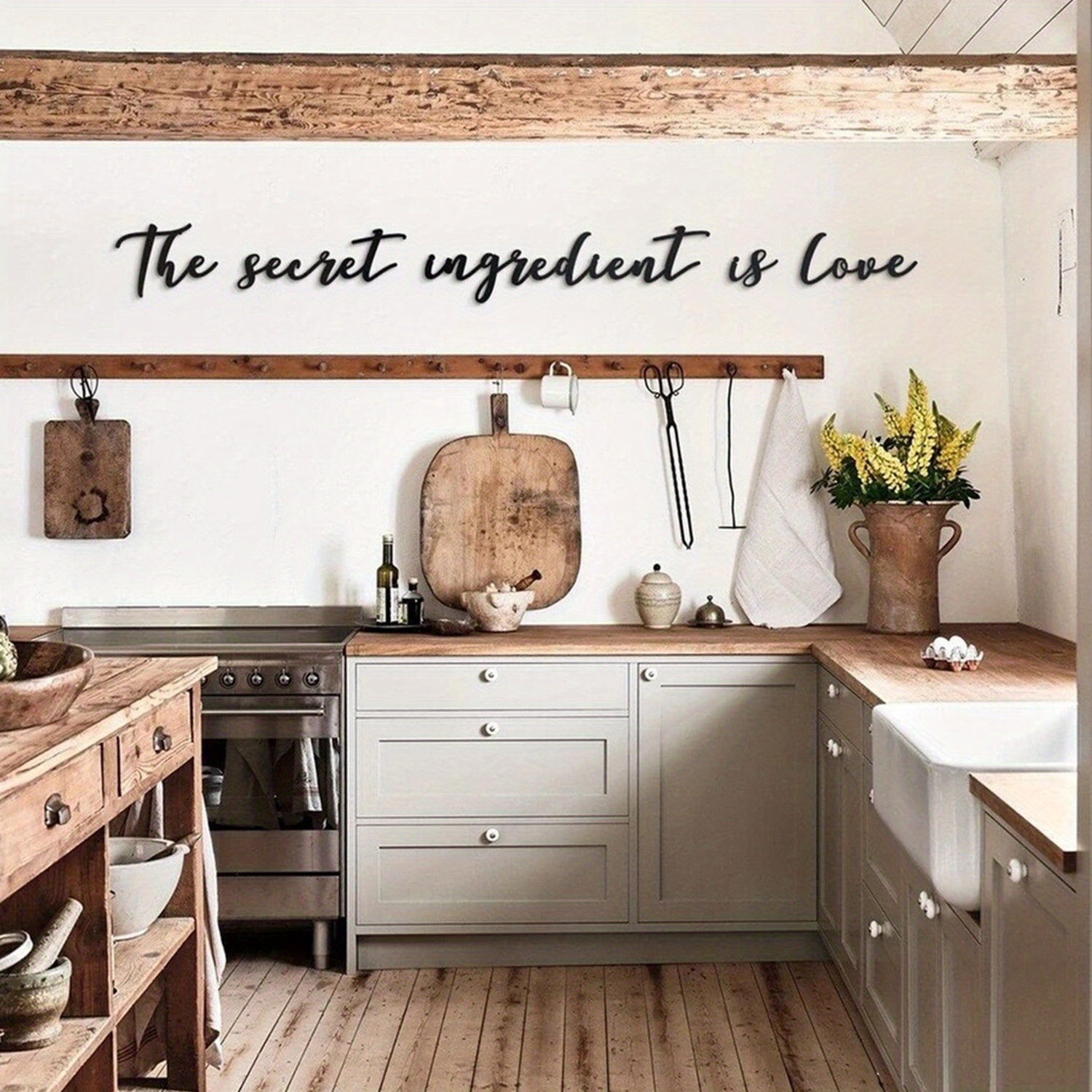 Décoration murale de cuisine L'ingrédient secret est l'amour