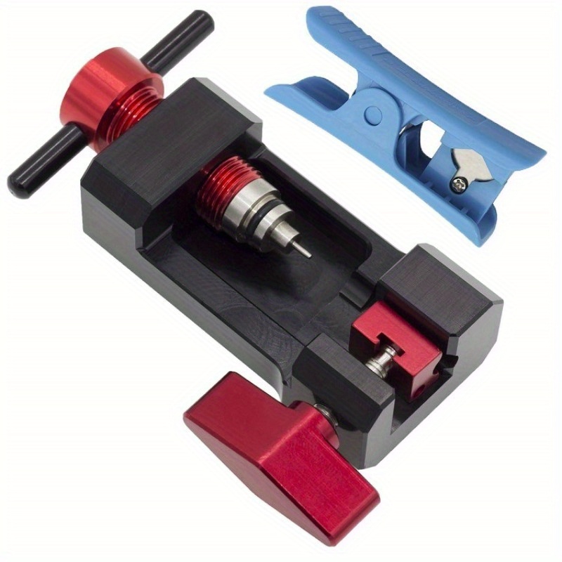 Bicycle Hydraulic Hose Fitting Insertion Tool with Cutter