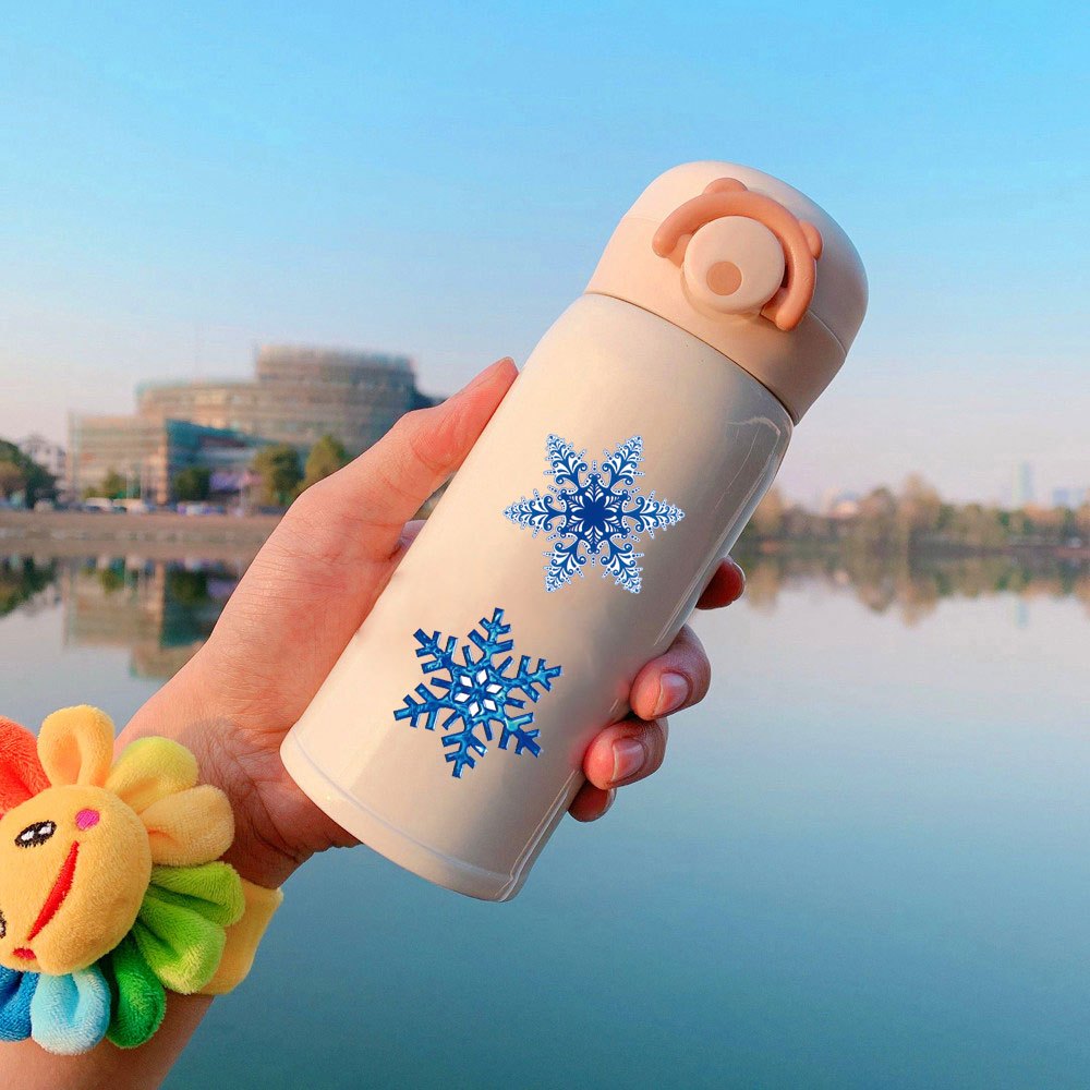 Snowflake Stickers Pack Cute Aesthetics Vinyl Waterproof - Temu