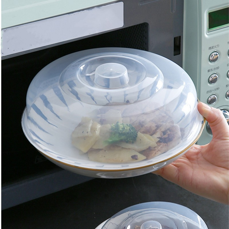 1pc 12 Inch Food Microwave Splatter Cover, Large Transparent