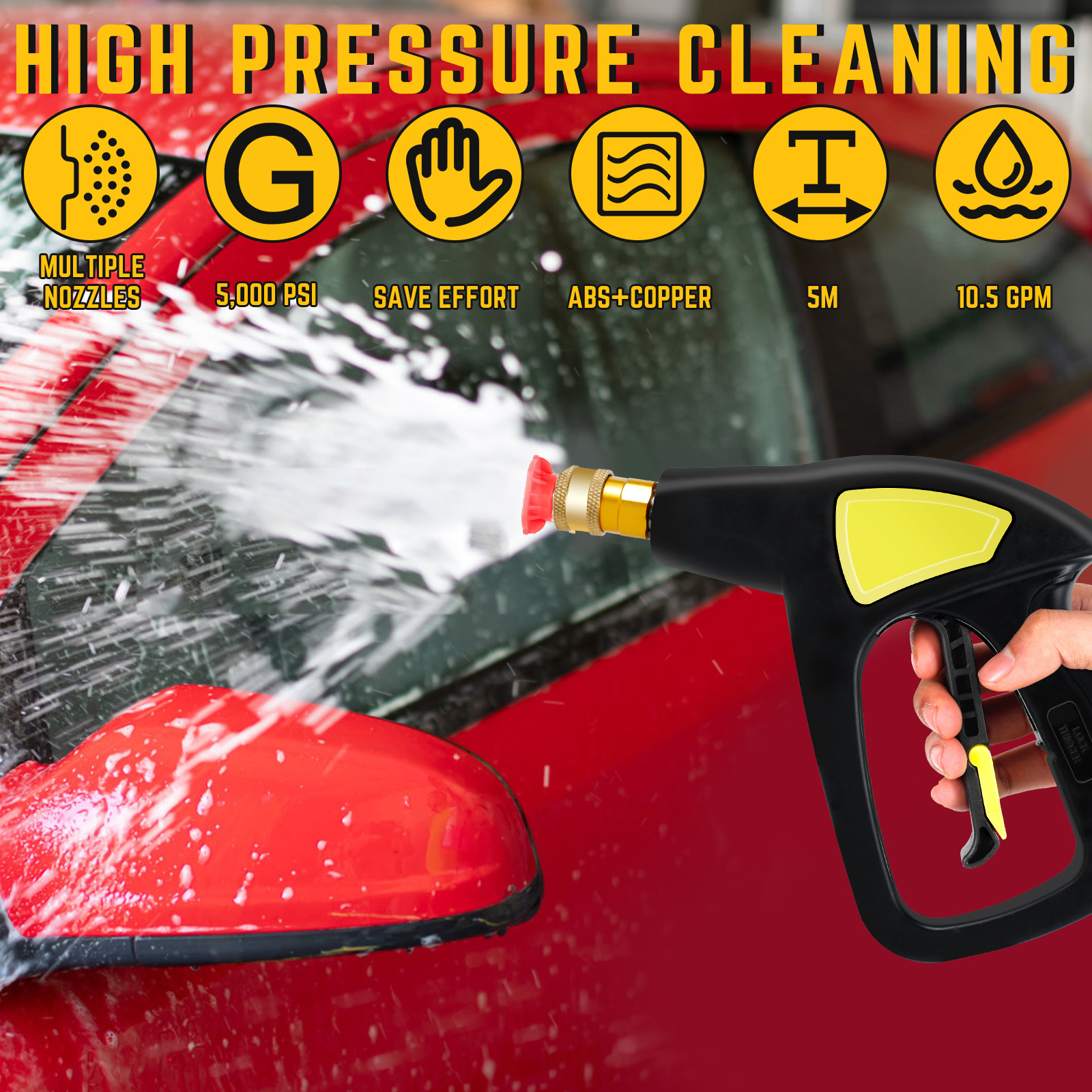 portable high pressure car wash water