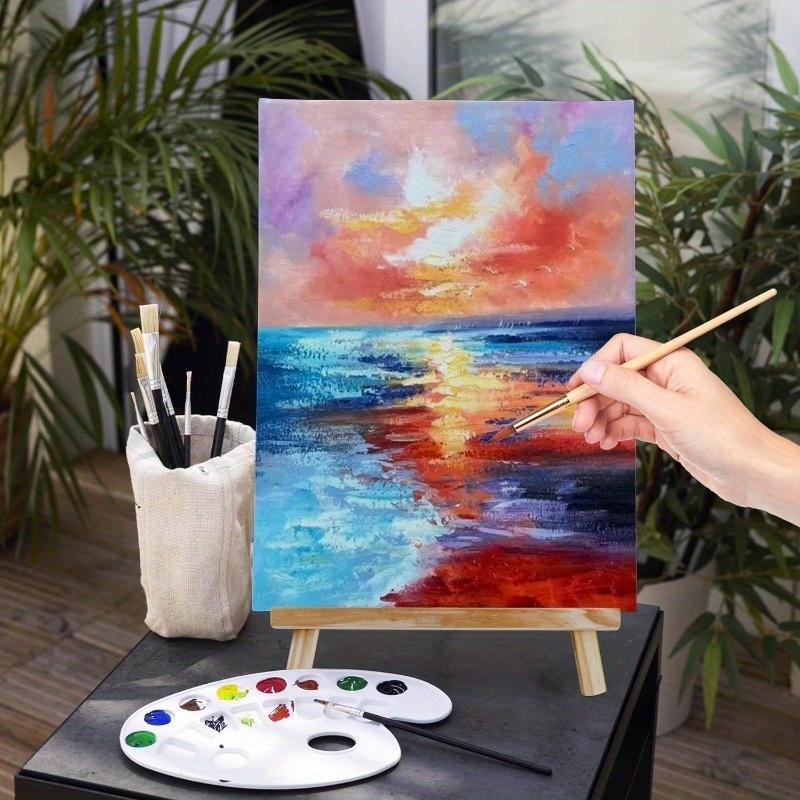 1pc Tabletop Easels For Painting Canvas, Mini Wood Display Easels, Art  Craft Painting Easel Stand For Artists, Students, Portable Canvas Photo  Picture