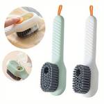 1pc/2pcs Cleaning Brush, Long Handle Shoe Clothing Brush
