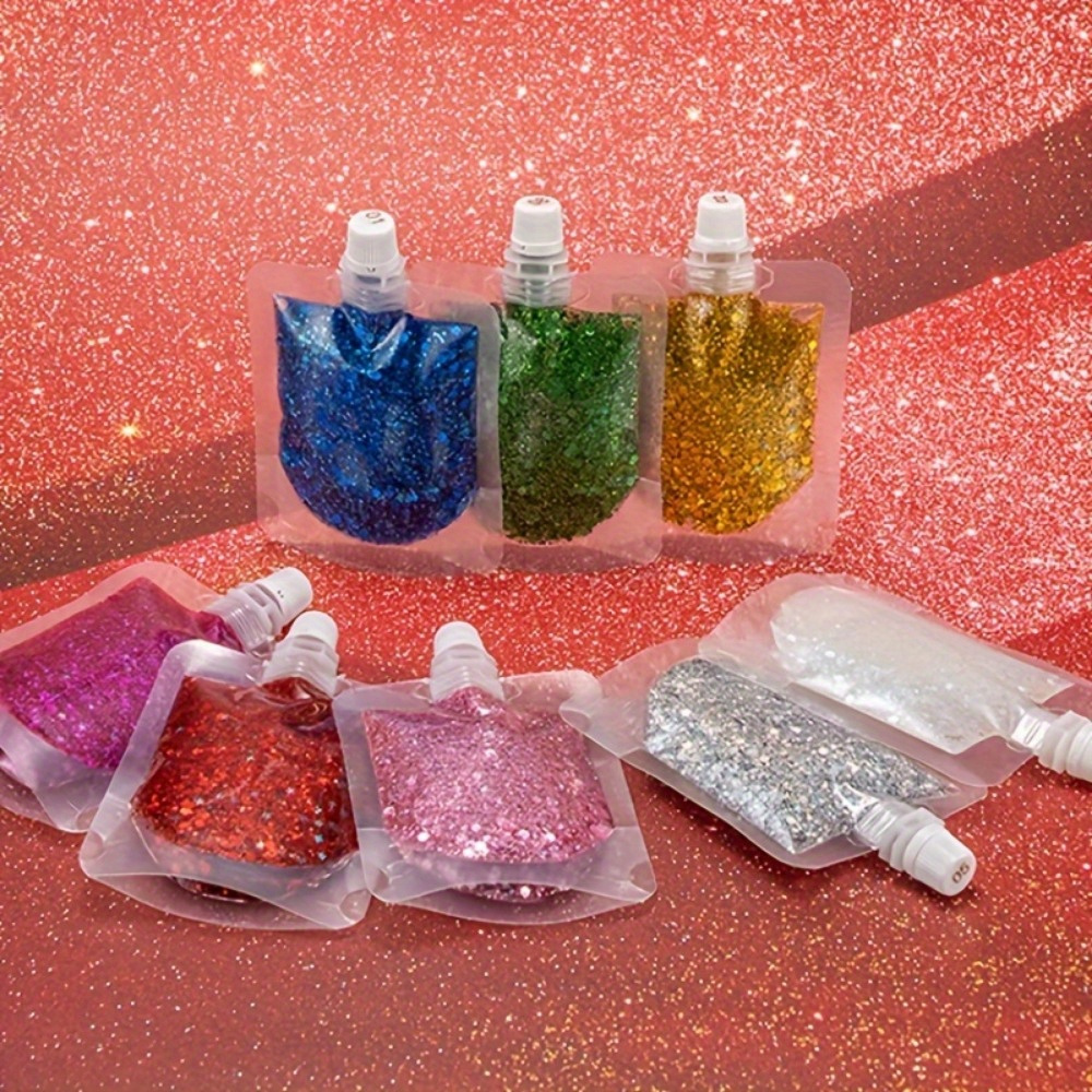Iridescent Glitter Body Paint Gel - 7 Color Cosmetic Set 10 ml Tubes  Shimmer for Hair, Body, Face - Great for Dress Up, Festival, Costume Party