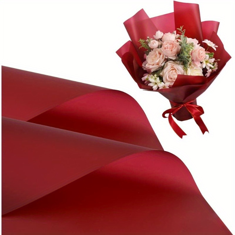 Unique Bargains Flower Wrapping Paper 30ft Floral Bouquet Waterproof  Packaging Cotton For Wedding Party Red : Target