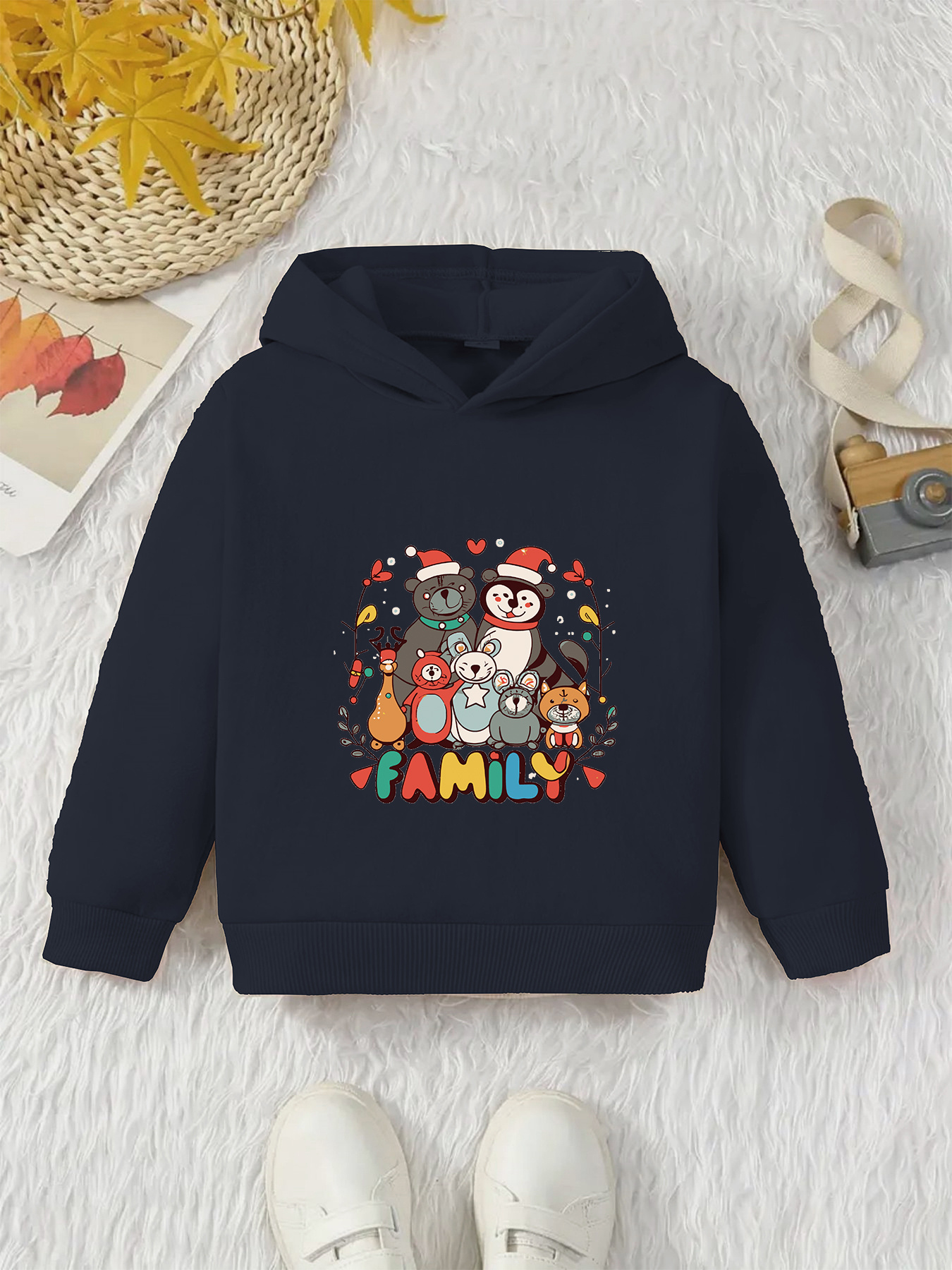 Cute Anime Animals Family Print Hoodies Boys Casual Graphic Temu