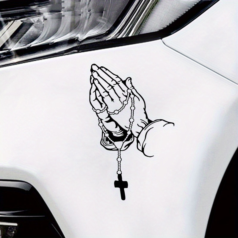  Prayer Works - Praying Hands Religious Church Faith Christian Catholic -  Cars Trucks Moped Helmet Hard Hat Auto Automotive Craft Laptop Vinyl Decal